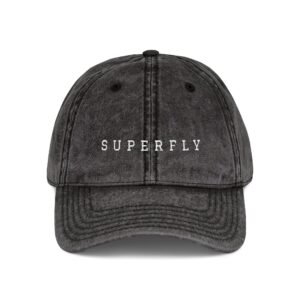 vintage superfly embroidered cap